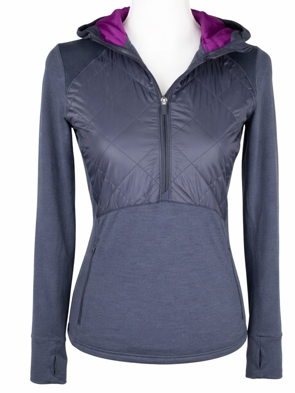 Icebreaker Nwt Ellipse Performance Jacket Merino Wool Blend Gunmetal Purple Xs